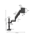 OEM ODM Universal Rotation Télescopic augmentant 27 29 22 32 pouces Base de bureau du moniteur d&#39;ordinateur Ergotron Base de bureau